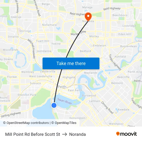 Mill Point Rd Before Scott St to Noranda map