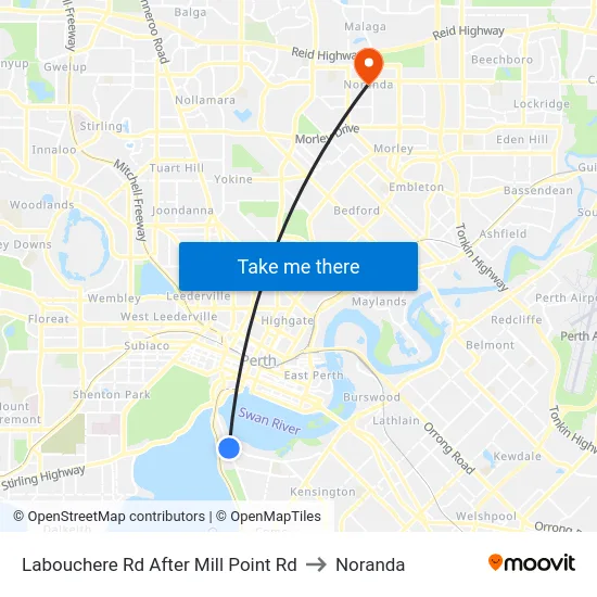 Labouchere Rd After Mill Point Rd to Noranda map