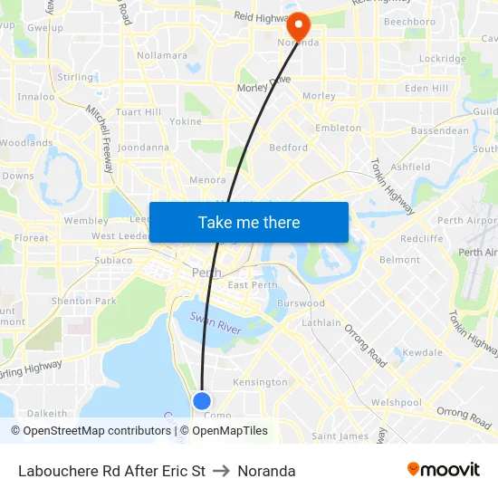 Labouchere Rd After Eric St to Noranda map