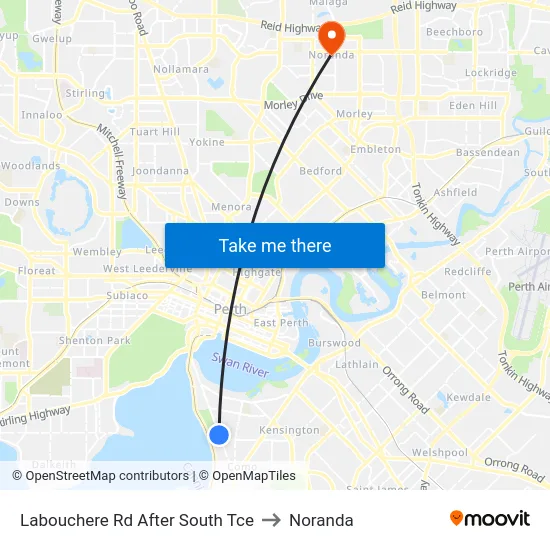 Labouchere Rd After South Tce to Noranda map