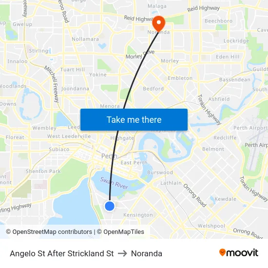 Angelo St After Strickland St to Noranda map