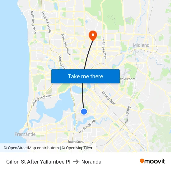 Gillon St After Yallambee Pl to Noranda map