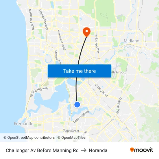 Challenger Av Before Manning Rd to Noranda map