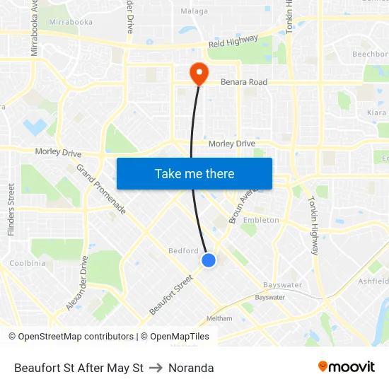 Beaufort St After May St to Noranda map