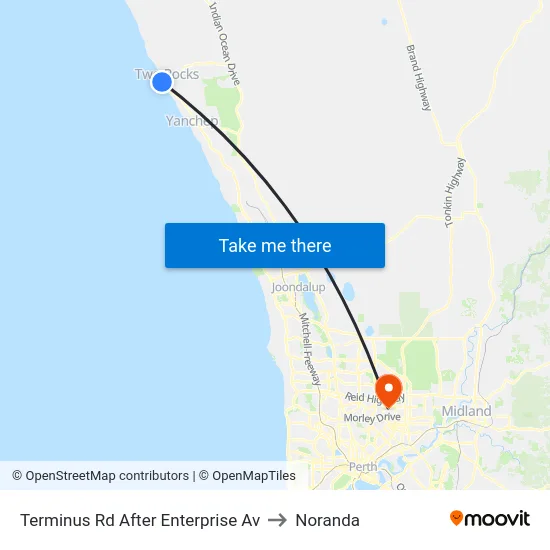 Terminus Rd After Enterprise Av to Noranda map