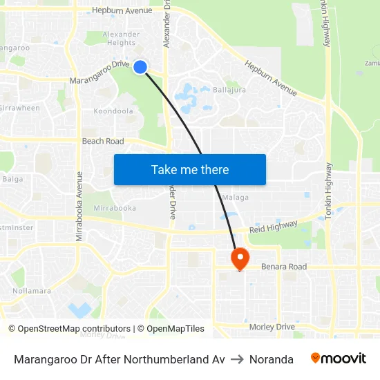 Marangaroo Dr After Northumberland Av to Noranda map
