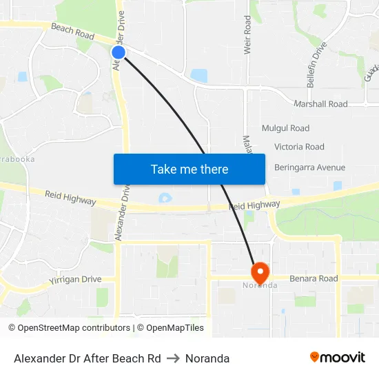 Alexander Dr After Beach Rd to Noranda map