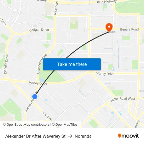 Alexander Dr After Waverley St to Noranda map