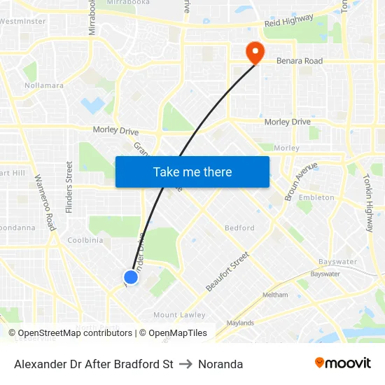 Alexander Dr After Bradford St to Noranda map