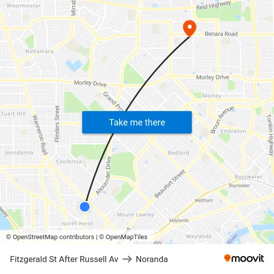 Fitzgerald St After Russell Av to Noranda map