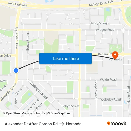 Alexander Dr After Gordon Rd to Noranda map