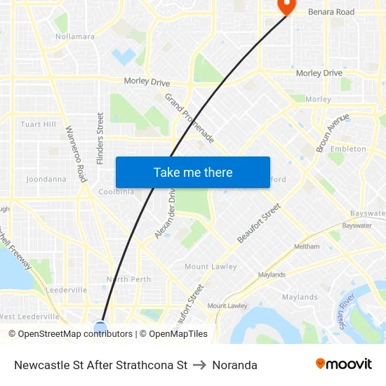 Newcastle St After Strathcona St to Noranda map