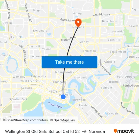 Wellington St Old Girls School Cat Id 52 to Noranda map