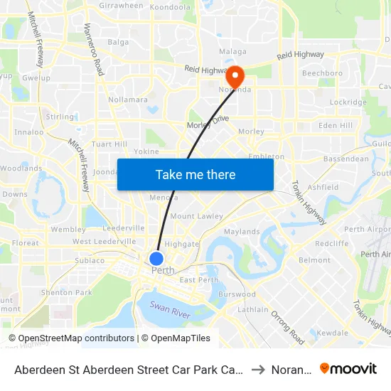 Aberdeen St Aberdeen Street Car Park Cat Id 9 to Noranda map