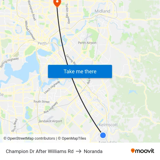 Champion Dr After Williams Rd to Noranda map
