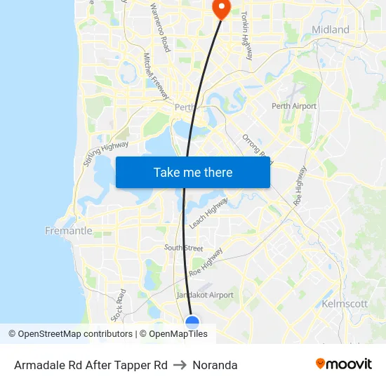 Armadale Rd After Tapper Rd to Noranda map