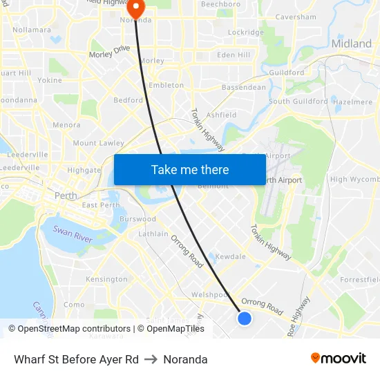 Wharf St Before Ayer Rd to Noranda map