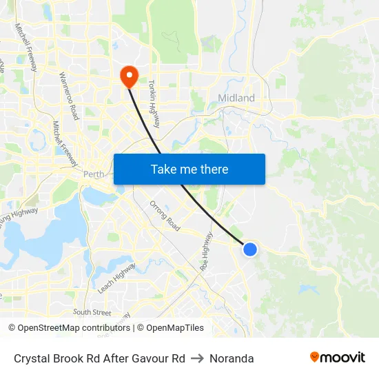Crystal Brook Rd After Gavour Rd to Noranda map
