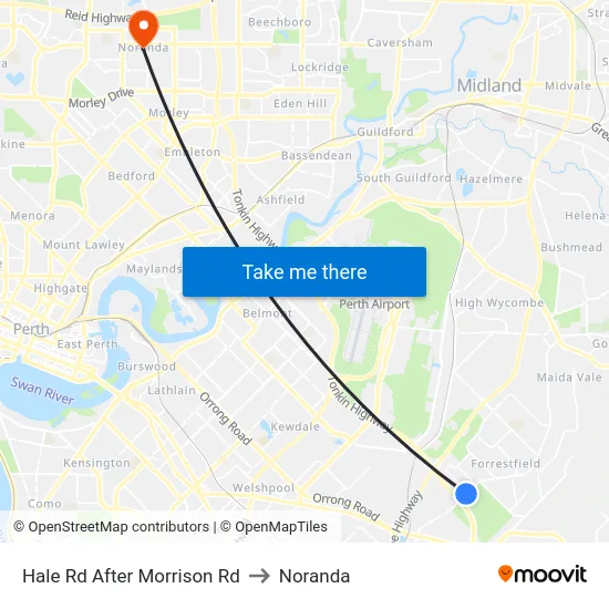 Hale Rd After Morrison Rd to Noranda map
