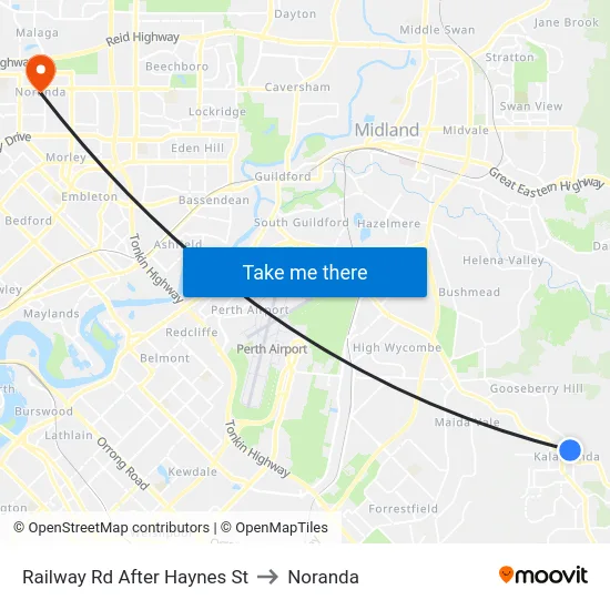Railway Rd After Haynes St to Noranda map