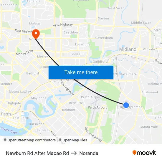 Newburn Rd After Macao Rd to Noranda map