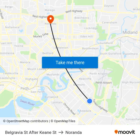 Belgravia St After Keane St to Noranda map