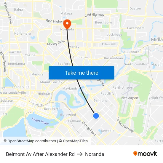Belmont Av After Alexander Rd to Noranda map