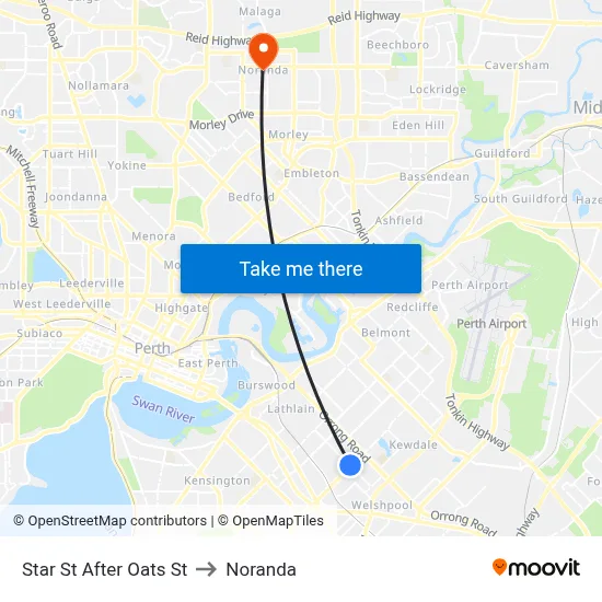 Star St After Oats St to Noranda map