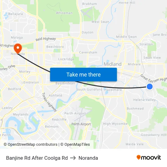 Banjine Rd After Coolga Rd to Noranda map