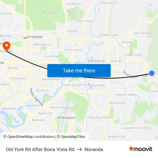 Old York Rd After Bona Vista Rd to Noranda map