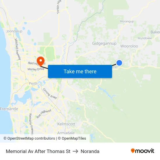 Memorial Av After Thomas St to Noranda map