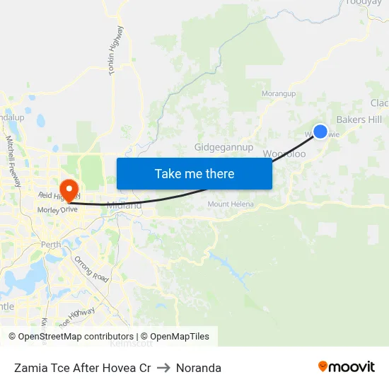 Zamia Tce After Hovea Cr to Noranda map