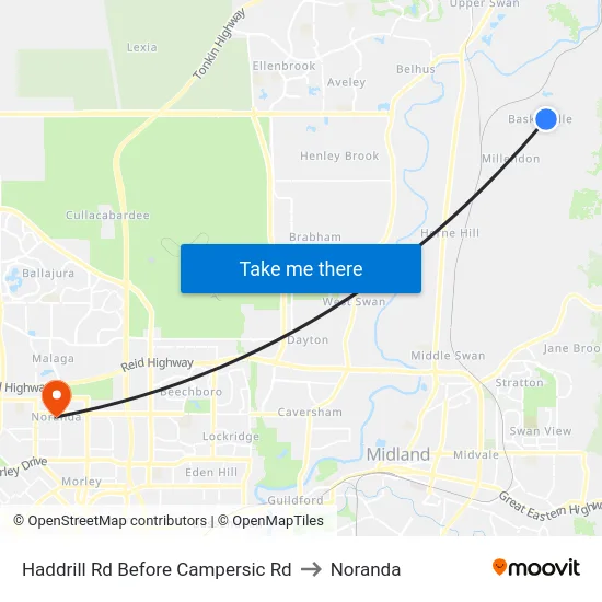 Haddrill Rd Before Campersic Rd to Noranda map