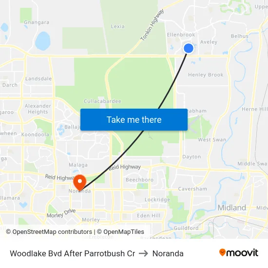 Woodlake Bvd After Parrotbush Cr to Noranda map
