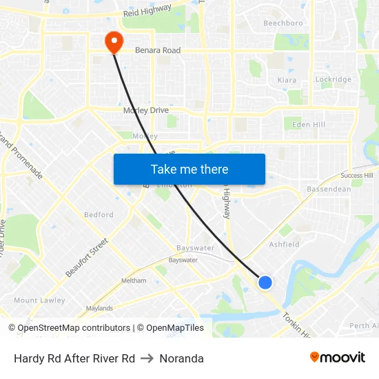 Hardy Rd After River Rd to Noranda map
