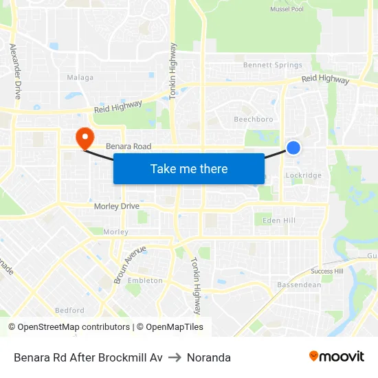 Benara Rd After Brockmill Av to Noranda map