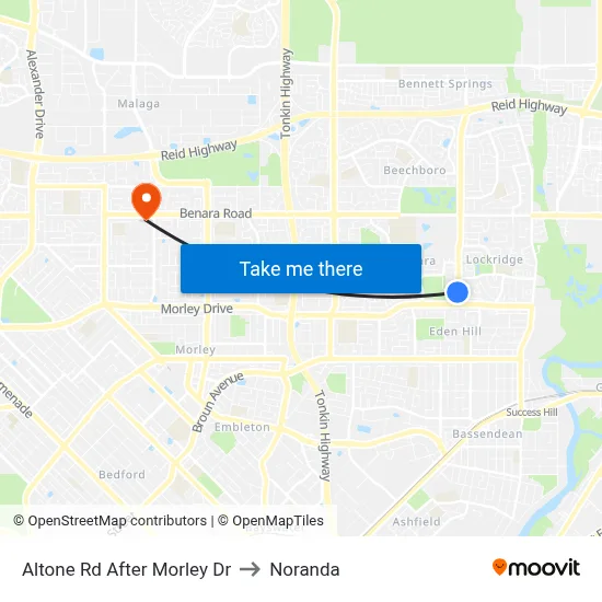 Altone Rd After Morley Dr to Noranda map