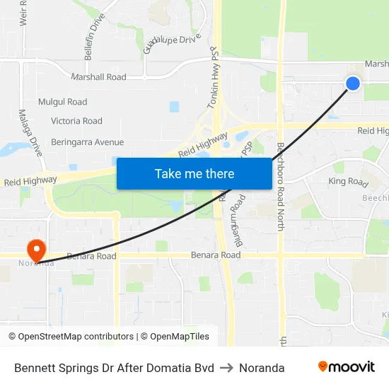 Bennett Springs Dr After Domatia Bvd to Noranda map