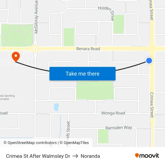 Crimea St After Walmsley Dr to Noranda map