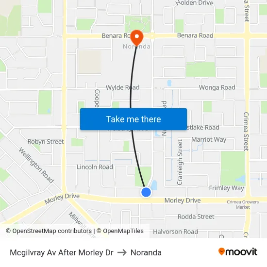 Mcgilvray Av After Morley Dr to Noranda map