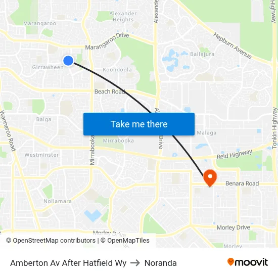 Amberton Av After Hatfield Wy to Noranda map