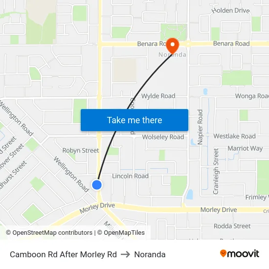 Camboon Rd After Morley Rd to Noranda map