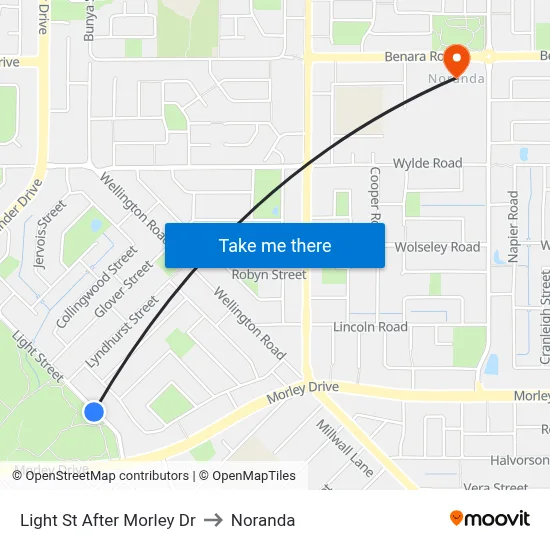 Light St After Morley Dr to Noranda map