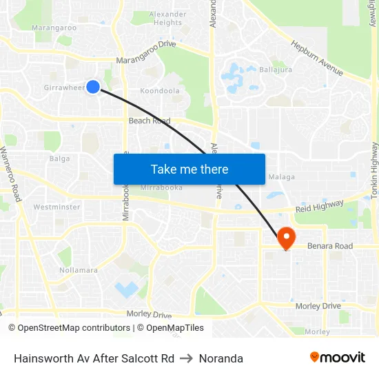 Hainsworth Av After Salcott Rd to Noranda map