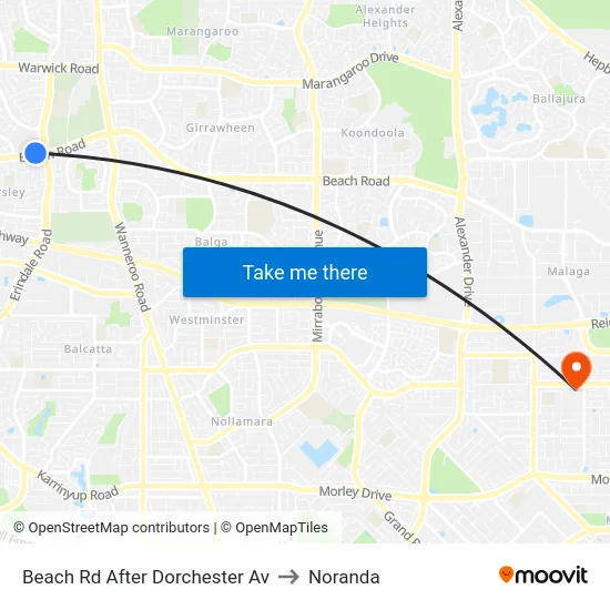 Beach Rd After Dorchester Av to Noranda map