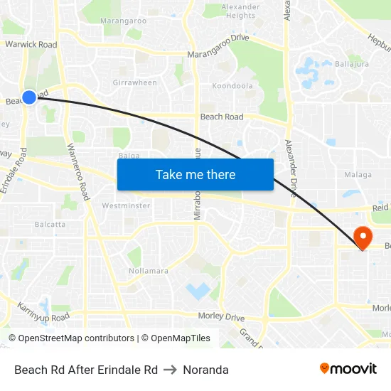 Beach Rd After Erindale Rd to Noranda map