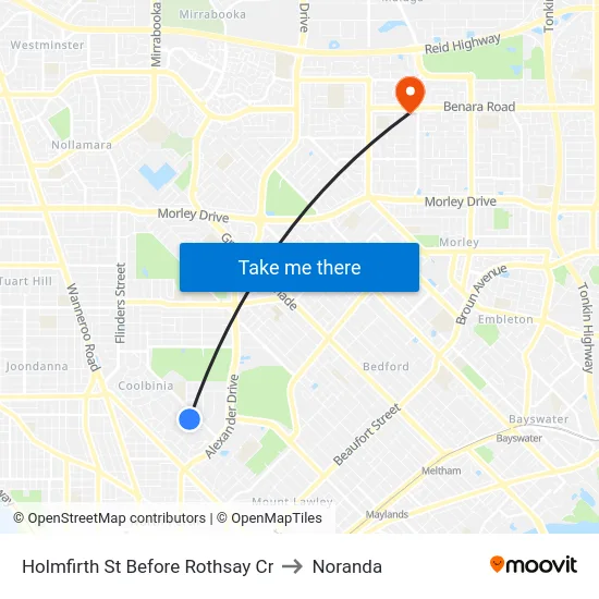 Holmfirth St Before Rothsay Cr to Noranda map