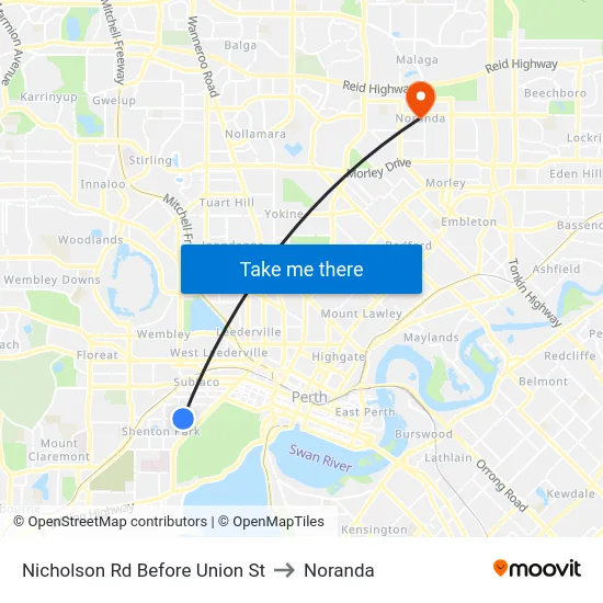 Nicholson Rd Before Union St to Noranda map
