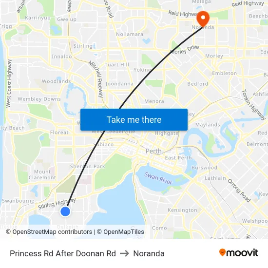 Princess Rd After Doonan Rd to Noranda map