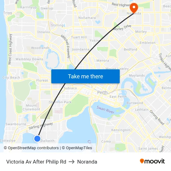 Victoria Av After Philip Rd to Noranda map